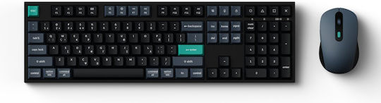 Keychron B36 Combo KCBD2-GR Kabelloses Bluetooth Tastatur & Maus Set Griechisch Kompatibel mit Mac