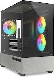 Sharkoon MK7 ARGB Gaming Mini Tower Computer Ca...
