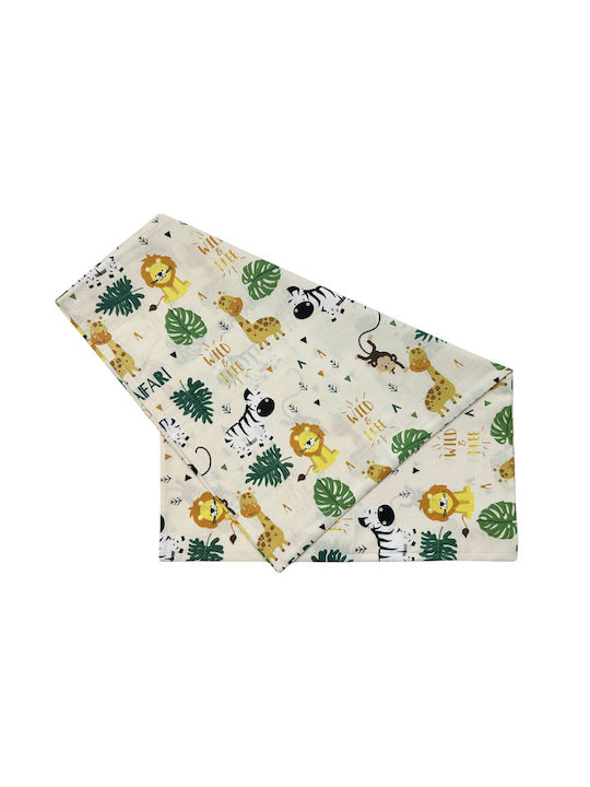 Bunny Bebe Safariekroy Baby Kissenbezug aus 100% Baumwolle Ekroy 45x33cm