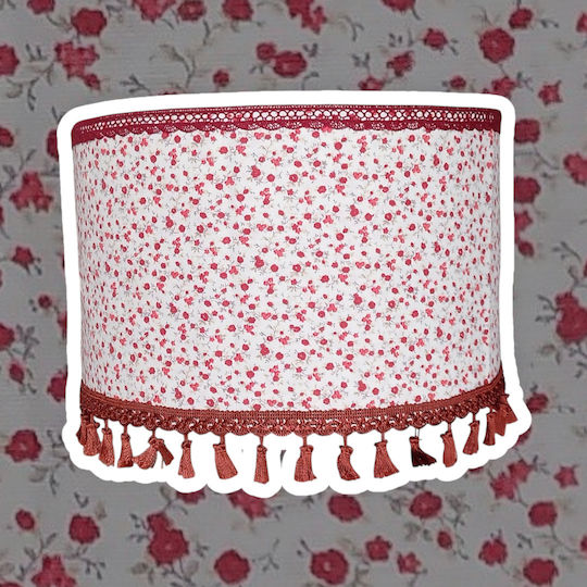 Oxygen Petit Fleur Ceiling Light Red with E27 Socket 35x25cm
