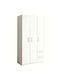 Dreifachtür Kleiderschrank Merlin White 90x45x171.8cm
