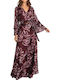 Maxi Dress for Wedding - Christening Burgundy