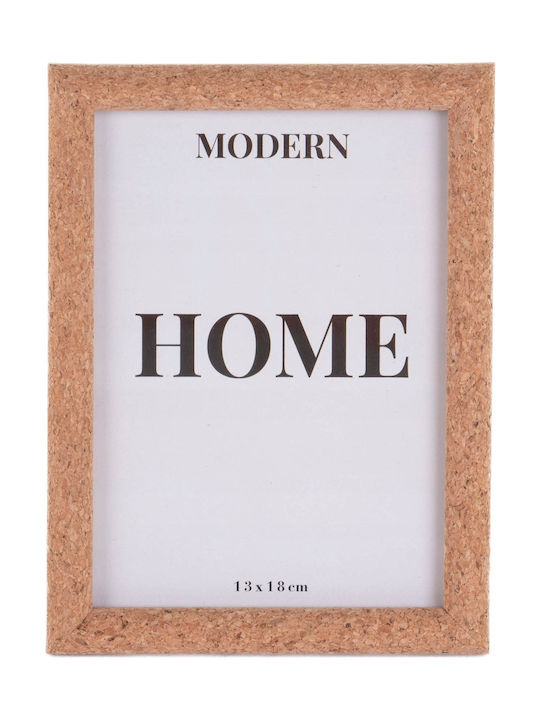 Home&Styling Collection Κορνίζα Πλαστική με Καφέ Πλαίσιο