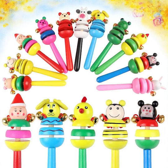Wooden Rattle (Various Designs/Assortment of Designs) 1pc