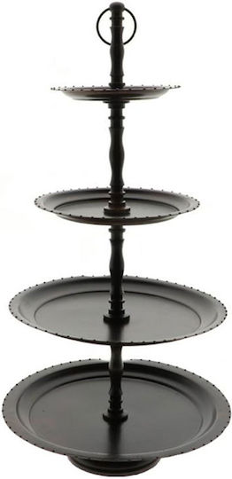 Atmosphera Morano Metallic Tiered Appetizer Stand Diameter 28.5cm P28.5xM60cm