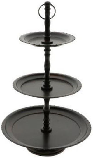 Atmosphera Morano Metallic Tiered Appetizer Stand Diameter 27cm P27xH46cm