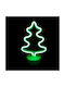 Beleuchtete Weihnachtsdekoration mit Kunststoffbaum 26cm Batteriefarben Grün