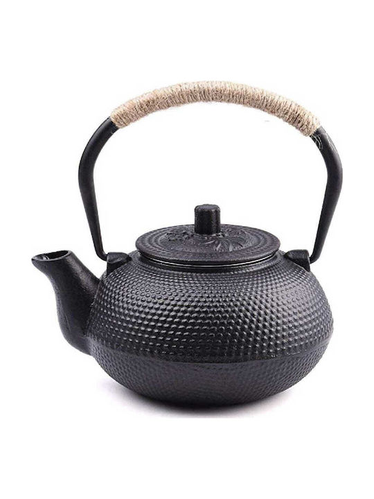 Yuk Teapot with Filter Cast Iron Black 600ml