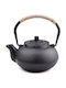 Yuk Teapot with Filter Cast Iron Black 600ml