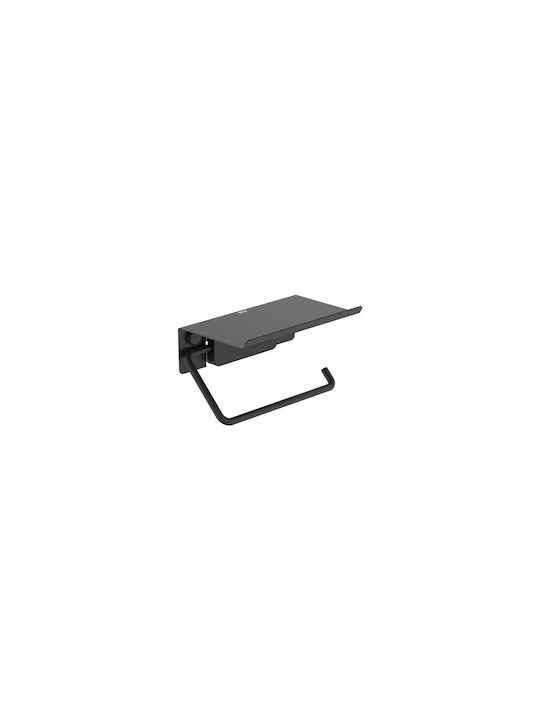Roca Wall-mounted Paper Holder Metallic Black