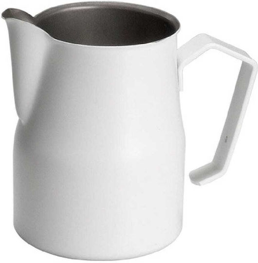 Γαλατιέρα 350ml Ανοξείδωτο 18/10 1mm Πάχος Άσπρη Ματ