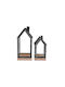 Atmosphera Tabletop Wooden Lantern Beige 21x21x42cm