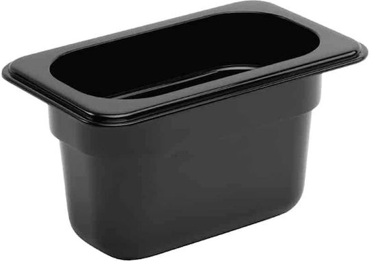 Gastronorm Pan Polycarbonate 1/9 10cm Depth Black