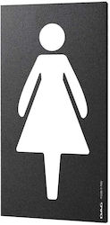 Πινακίδα Τοίχου Wc Μαύρη Woman 16x9εκ 600627 Πινακίδα Τοίχου Wc Μαύρη Woman 16x9εκ 600627