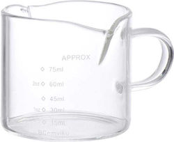 Δοσομετρητής Καφέ 75ml Γυάλινος 2 Στόμια
