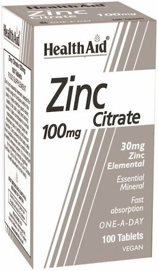Health Aid Zinc Citrate 100мг 100 табове