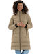 Lang Damen Puffer Jacke Wasserdicht für Winter Fallen Rock