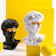Διακοσμητικό Δαπέδου Επιτραπέζιο Greek God Head Black Gold 47x31x61cm