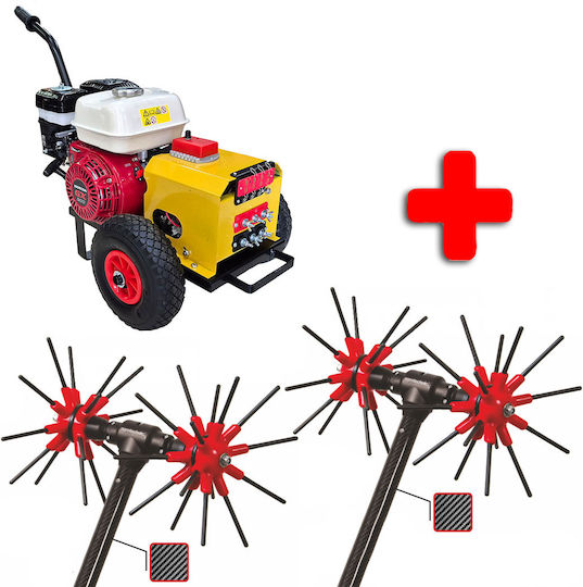 Set Baston Culegător de Măslini Ansamblu Honda 6,5hp 2 Verge Agrotechnic X Quattro Cf