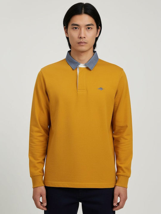 Gant Heavy Rugger Polo Long Sleeve Blouse Yellow