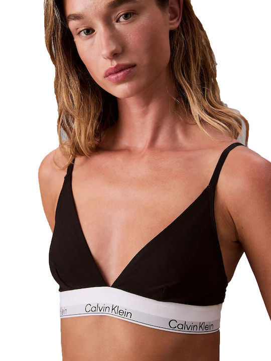 Calvin Klein Icon Cotton Modal Ungefüttertes Triangle Bralette Schwarz Calvin Klein Icon Cotton Modal Ungefüttertes Triangle Bralette Schwarz