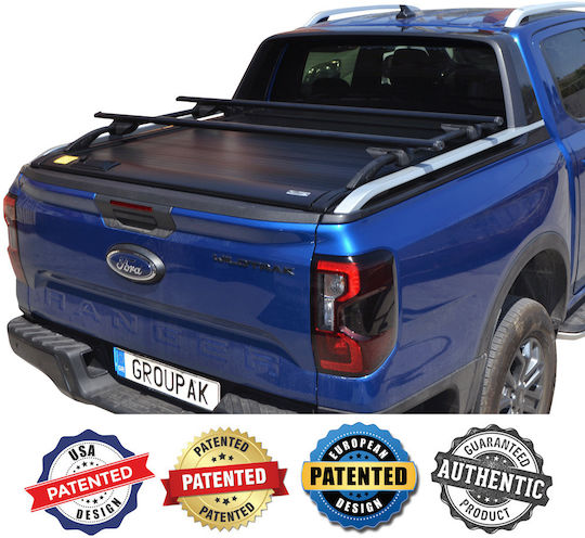 Aluminum Roll Bed Cover Handrails Bars Tek 2 Max 9080 Roll+koup 115bl+bedbar 066bl Ford Ranger Wildtrack Raptor 2023+