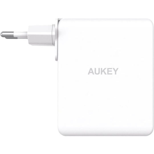 Aukey Încărcător Fără Fir Cu Port USB-A Și 2 Porturi USB-C 140W Alb