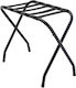 Temno Metallic Foldable Hotel Luggage Rack Black with Dimensions 70x35xH60cm Foldable