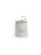 Nef-Nef Homeware Sugar Jar for Sugar with Metallic White Lid 10.4x10.4x13cm 1 Piece