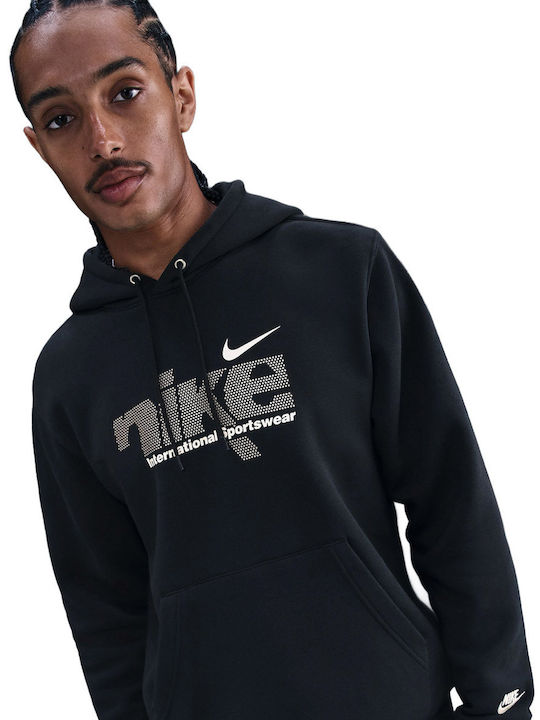 Club Sweatshirt with Hood Black