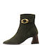 Suede Women's Ankle Boots Khaki