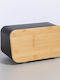 Nef-Nef Homeware Bread Basket with Lid Metallic Black 34.5x19x17cm