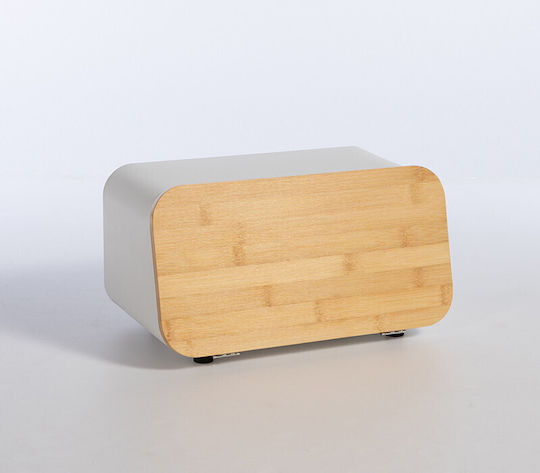Nef-Nef Homeware Καλάθι Ψωμιού με Καπάκι Μεταλλικό Λευκό 34.5x19x17cm Nef-Nef Homeware Καλάθι Ψωμιού με Καπάκι Μεταλλικό Λευκό 34.5x19x17cm