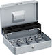 Relaxdays Cash Box Banknotes Coins Silver 8.5 X 30.5 X 24.5 Cm