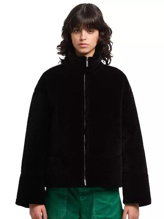 Women's Short Lifestyle Jacket for Winter Black