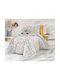 MayHome Set Kids Duvet Cover Single with Pillowcase Cotton Yellow 160x240cm