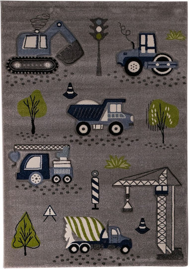 Tzikas Carpets Diamond Παιδικό Χαλί Γκρι 133x190cm