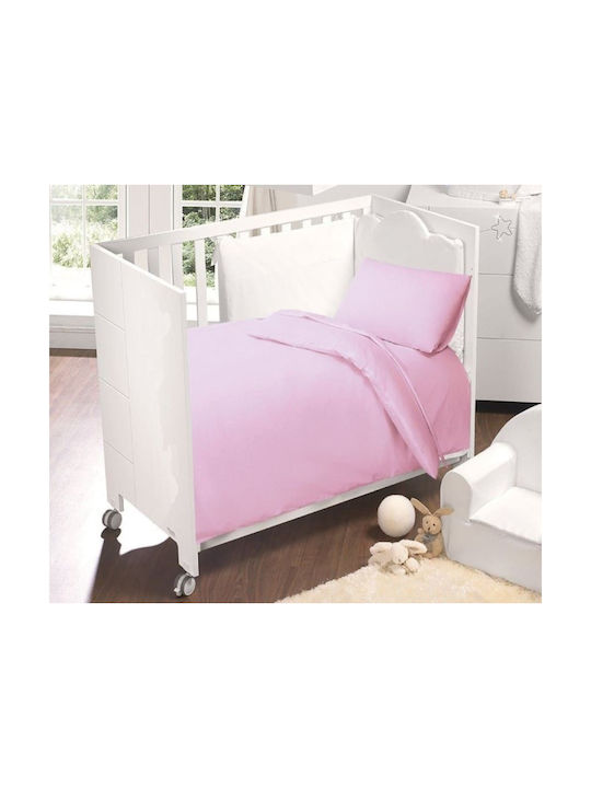 MayHome Baby Duvet Cover Set With Pillowcase Pink 120x160cm