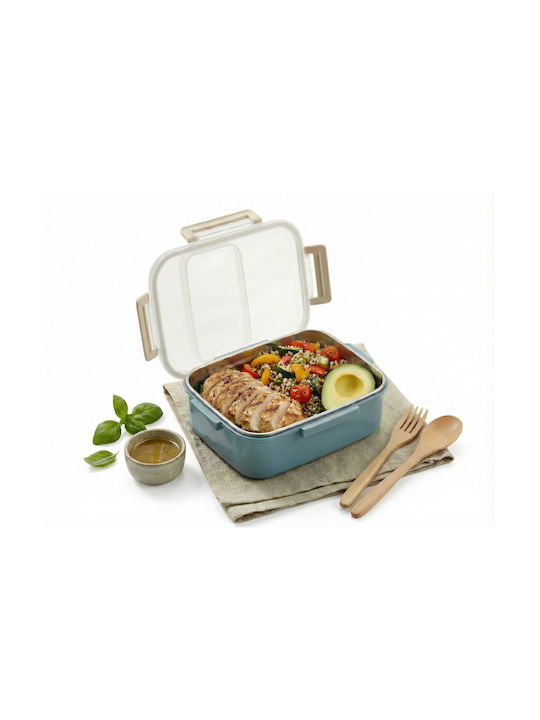 Aj Inox Lunch Box O-Bento Blue 18x12.5cm