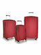 Forecast 3678 Forecast Suitcases Red with 4 Wheels Set of 3 Pieces