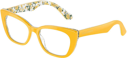Dolce & Gabbana Rame Ochelari Copii Din Acetat Galbene DX3357 3443
