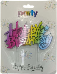 Birthday Cake Candle Happy Birthday Colorful