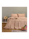 Melinen Sheet Set with 2 Pillowcases Super-Double Flannel with Elastic 160x200+30cm. Farrel Apple 3pcs