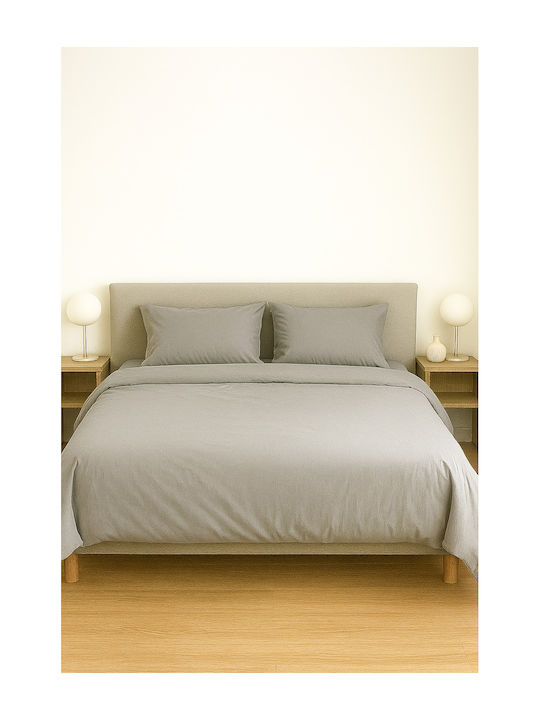 Τ180 Σεντόνι King Size 275x290εκ. Γκρι Ανοιχτό
