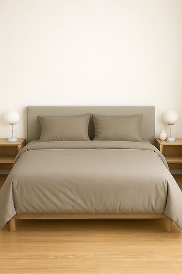Чаршаф King Size с Ластик 180x200+35см. Τ180 Grey Olive