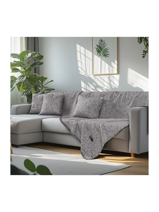 Beauty Home Σετ Ριχτάρια 2τμχ Chenille Γκρι