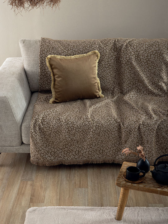 Palamaiki Rama Ριχτάρι Πολυθρόνας Chenille 170x170εκ. Gold