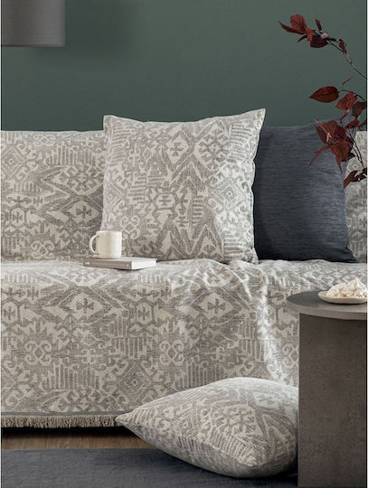 Palamaiki Rade Armchair Throw Chenille 170x170cm Gray