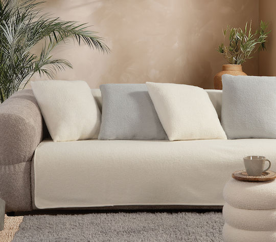 Nef-Nef Homeware Ριχτάρι Διθέσιου Καναπέ Γούνινο 180x250εκ. Ecru