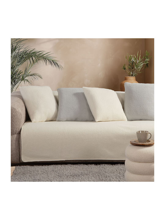 Nef-Nef Homeware Breda Ριχτάρι Πολυθρόνας Γούνινο 180x180εκ. Ecru